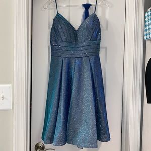 Royal Blue Homecoming Mini/Short Dress